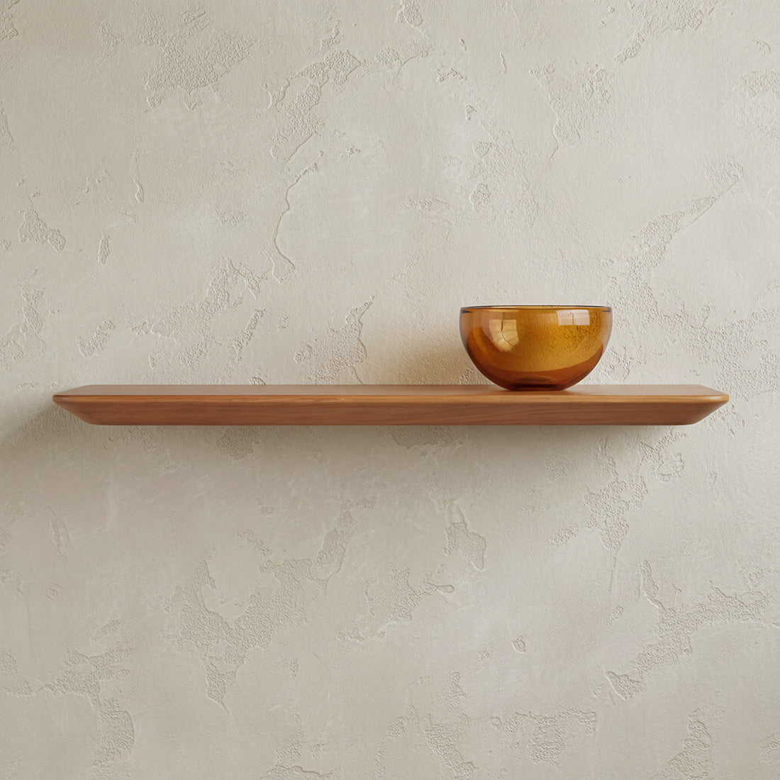 Craftsman teak wall shelf - 60 cm