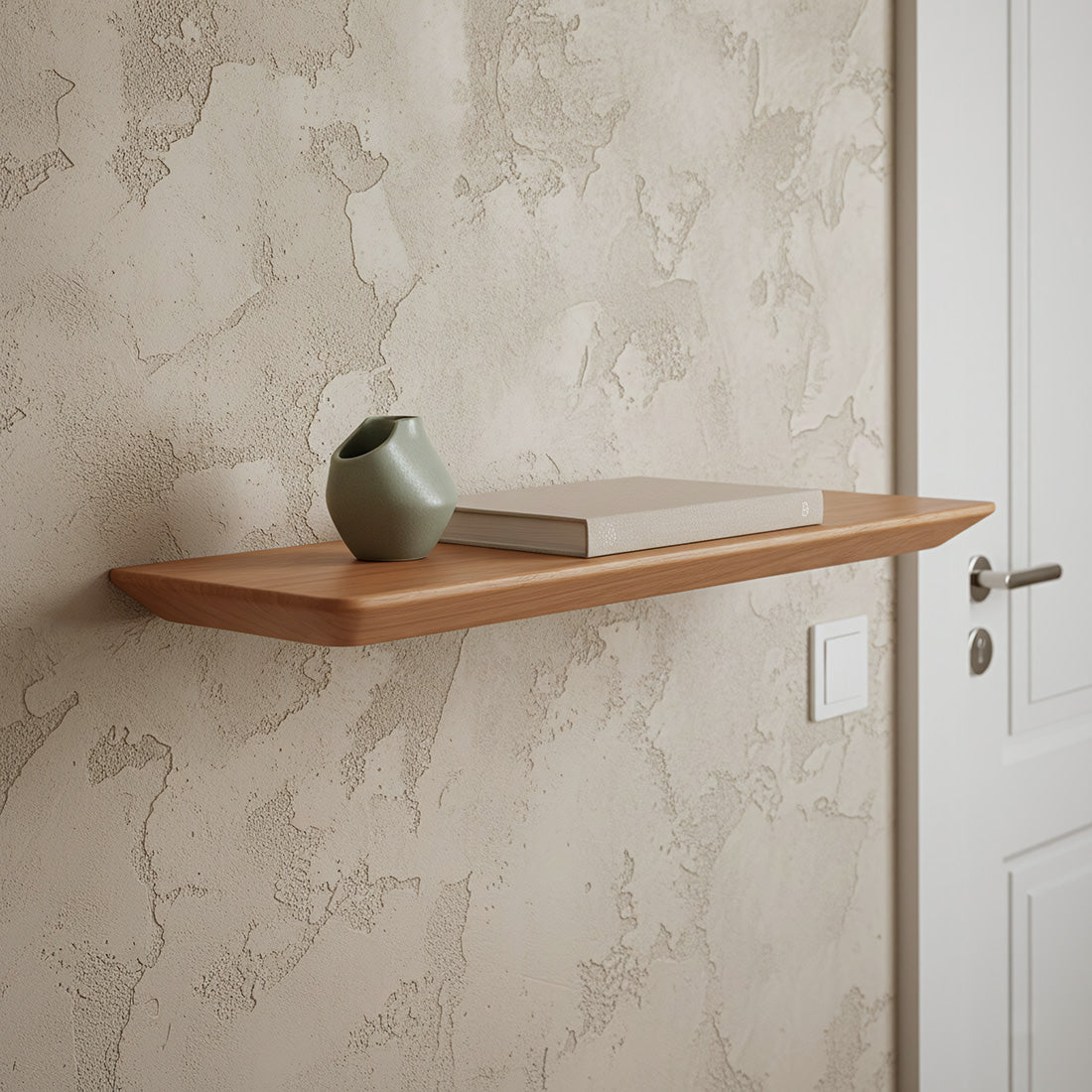 Craftsman teak wall shelf - 60 cm