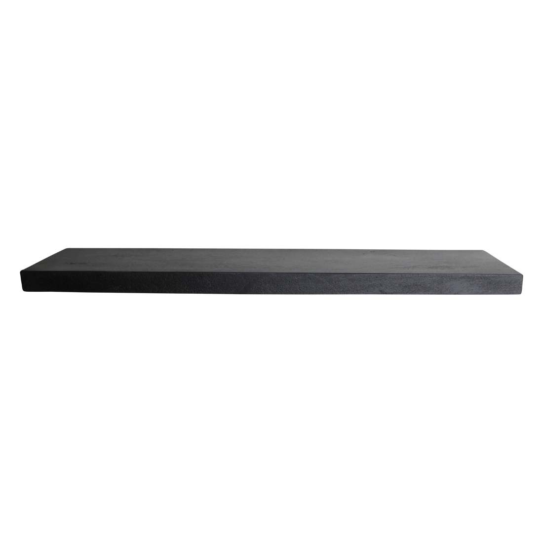 Black floating wall shelf - FSC-recycled wood - 80x18x3.8 cm