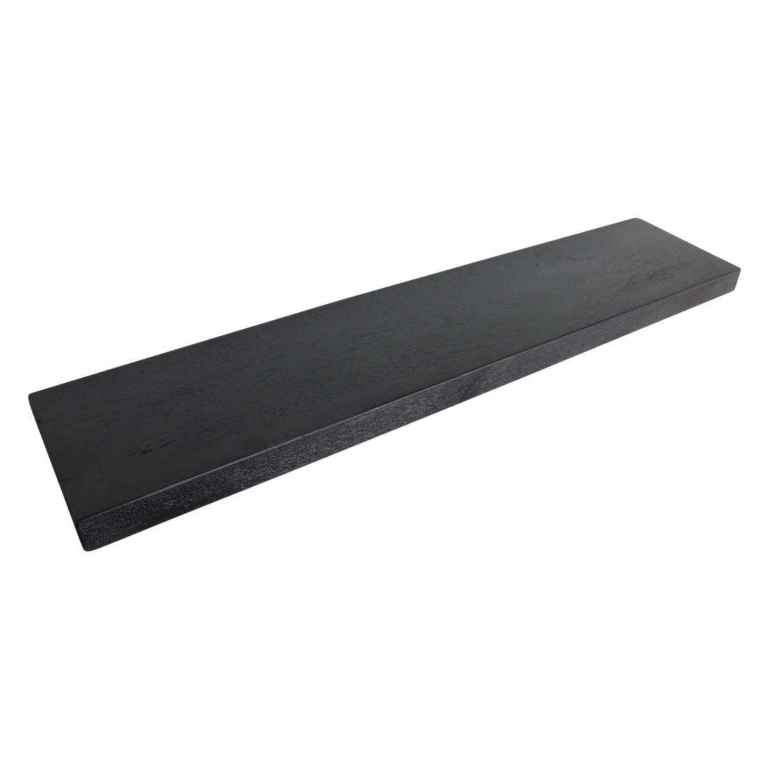 Black floating wall shelf - FSC-recycled wood - 80x18x3.8 cm
