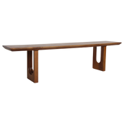 Aurea chamfered mango wood dining bench - 220 cm