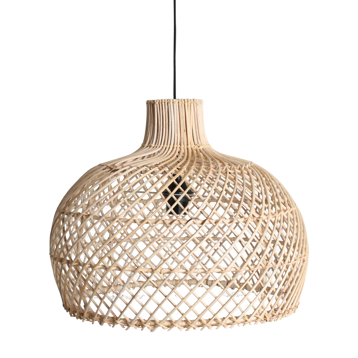 Solea rattan pendant lamp natural - Ø 42x36 cm