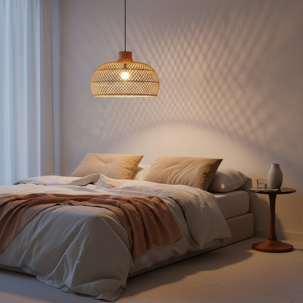 Solea rattan pendant lamp natural - Ø 57x36 cm