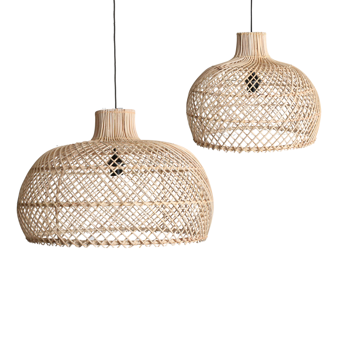 Solea rattan pendant lamp natural - Ø 57x36 cm