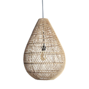 Solea teardrop rattan pendant lamp natural - Ø 45 x 65 cm