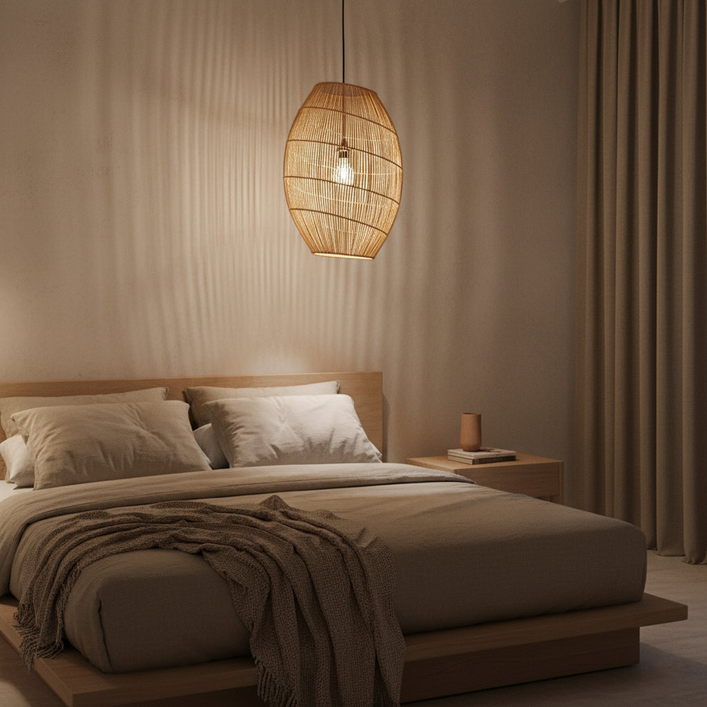Luna rattan pendant lamp Halo - Ø 40x60 cm