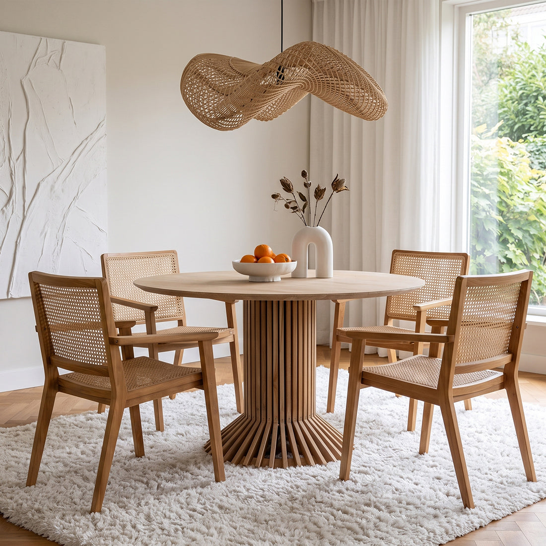 Solea rattan pendant light L - Ø 71 x 26 cm