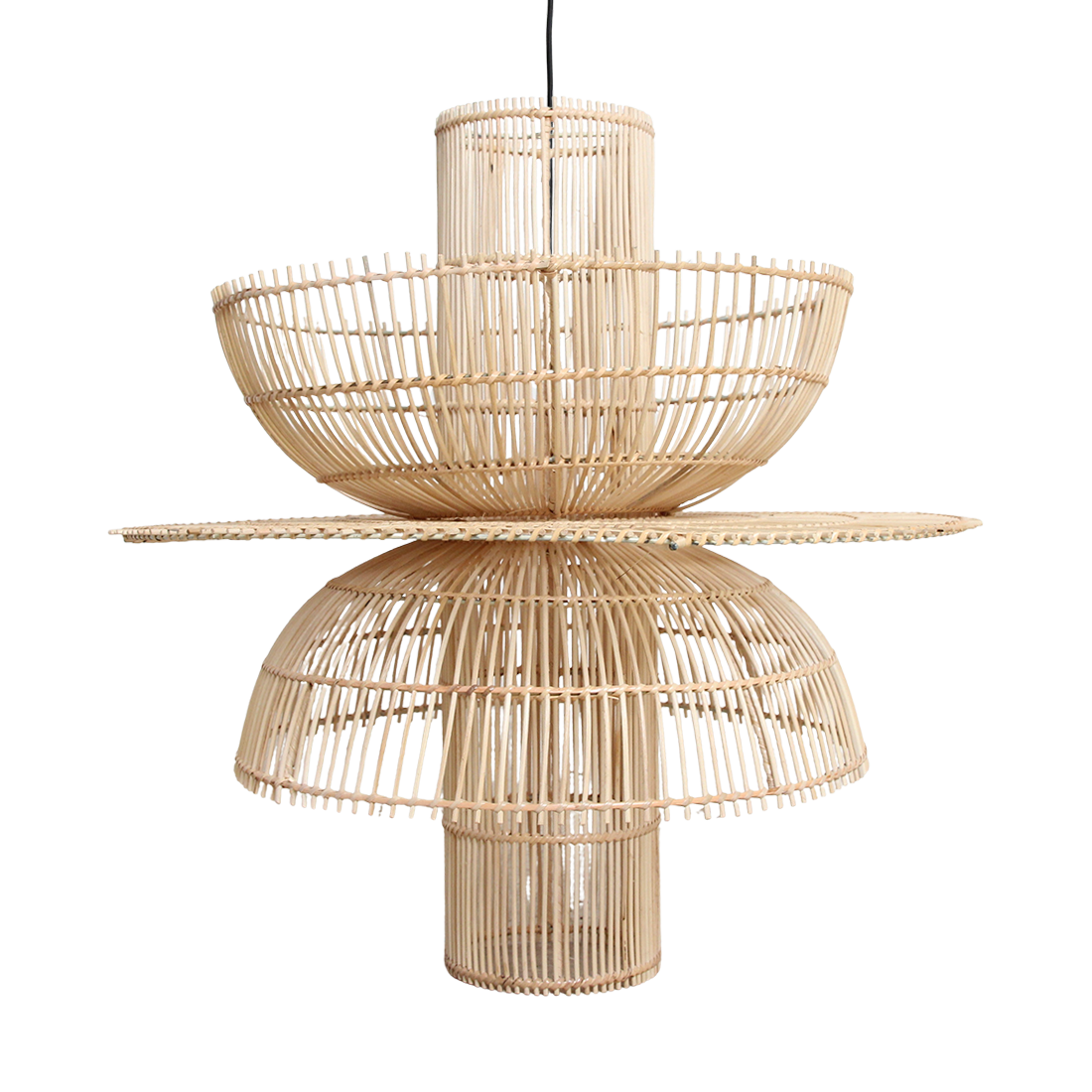 Saturn rattan pendant lamp - Ø 65 x 63 cm