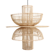 Saturn rattan pendant lamp - Ø 65 x 63 cm