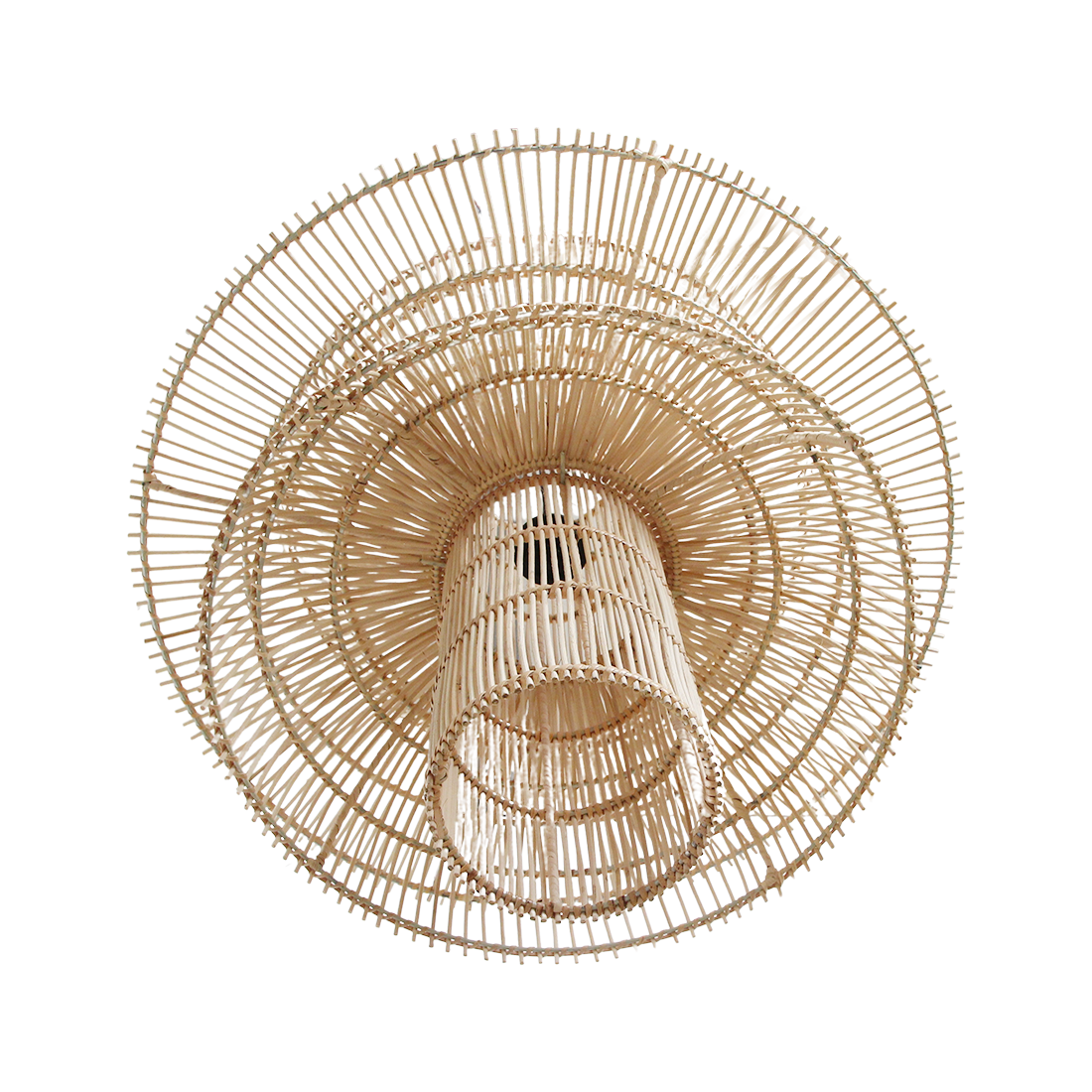 Saturn rattan pendant lamp - Ø 65 x 63 cm