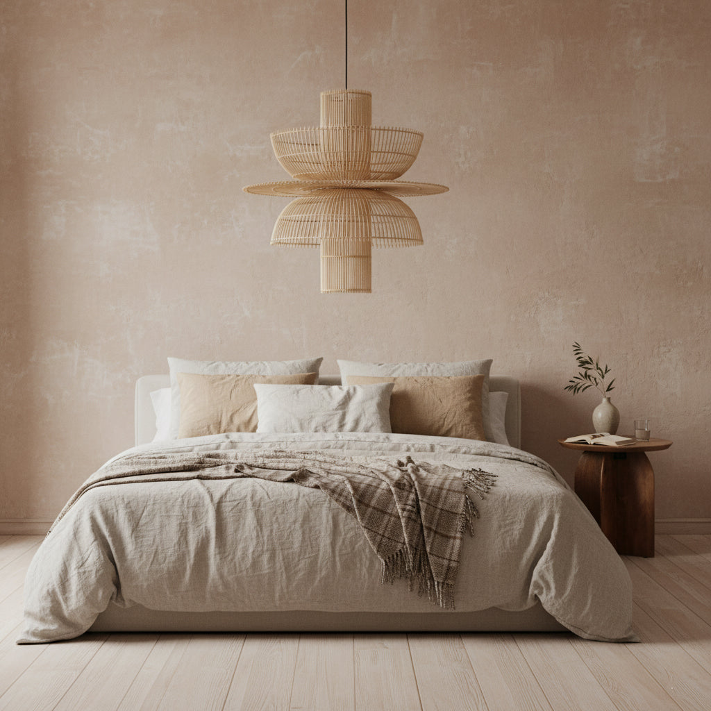 Saturn rattan pendant lamp - Ø 65 x 63 cm
