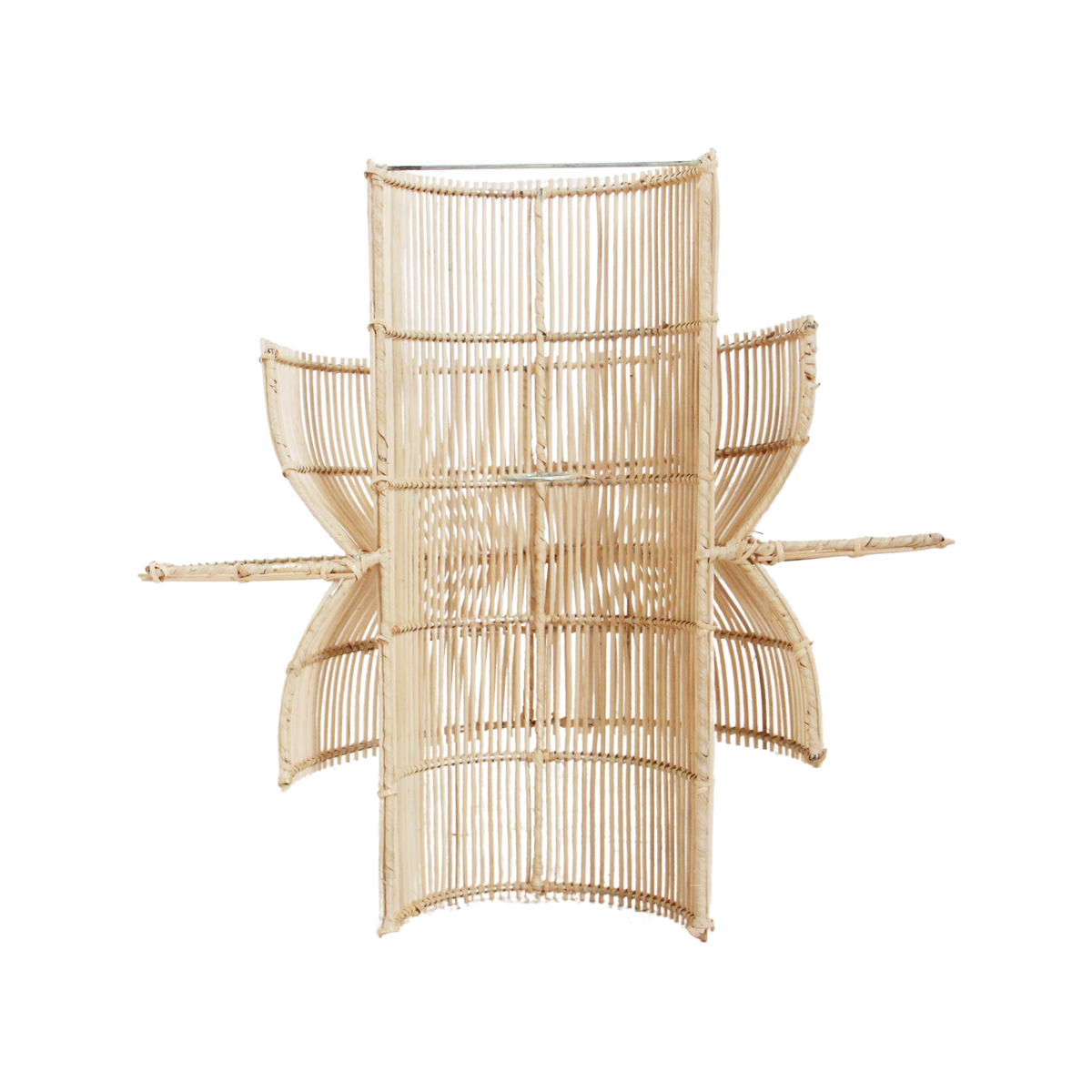 Saturn rattan wall lamp - 33x52x55 cm