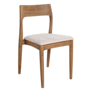 Freya teak dining chair cream (set of 2)