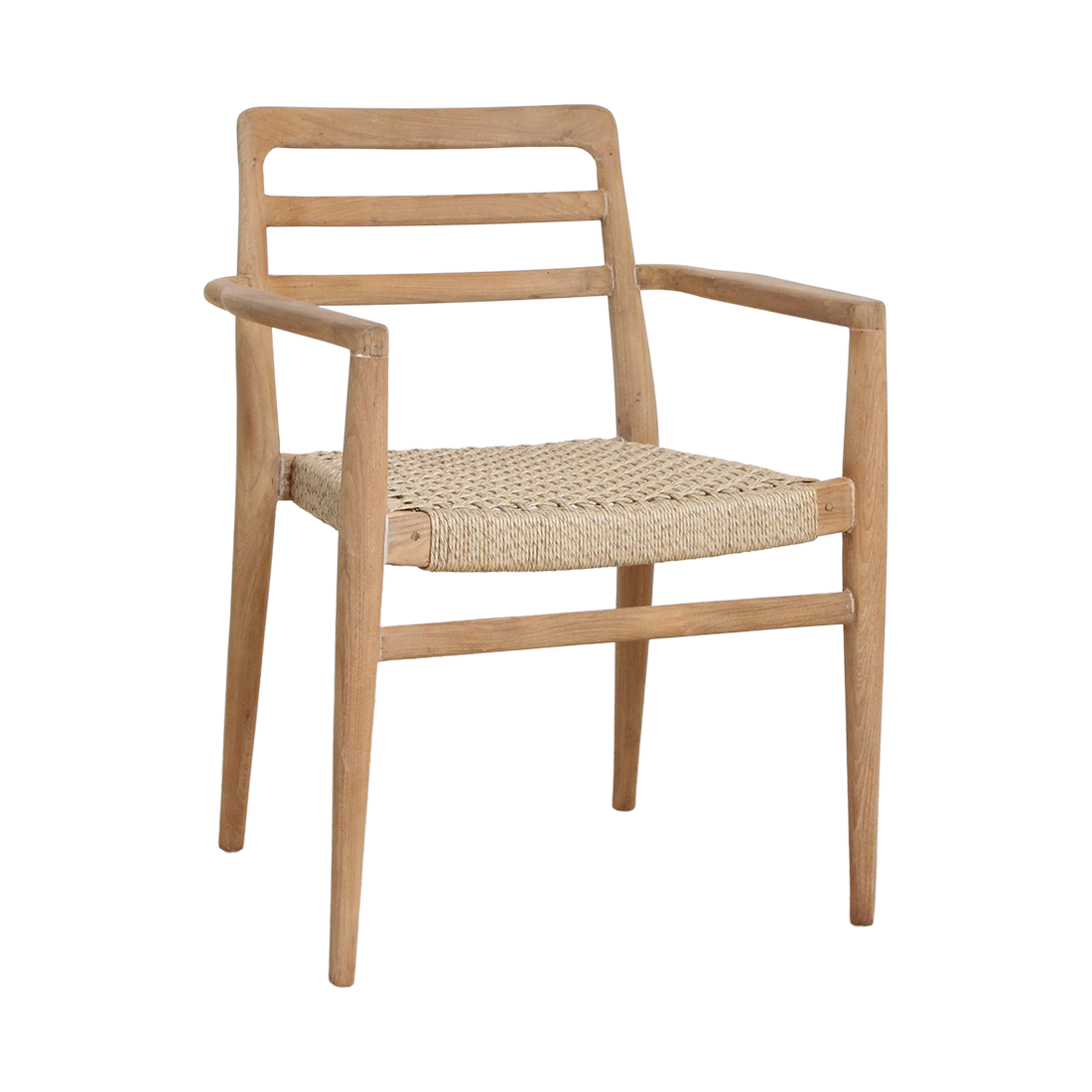 Lilea teak garden chair with armrests - Natural (set of 2)