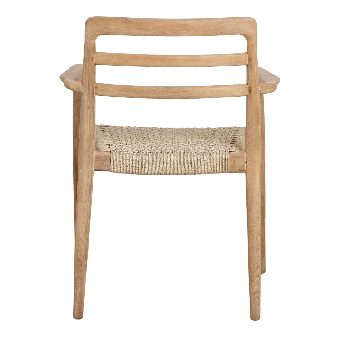 Lilea teak garden chair with armrests - Natural (set of 2)