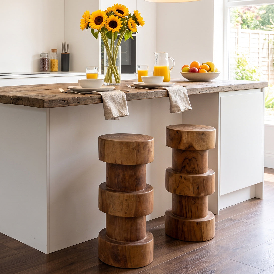 Forma teak bar stool Totoma natural