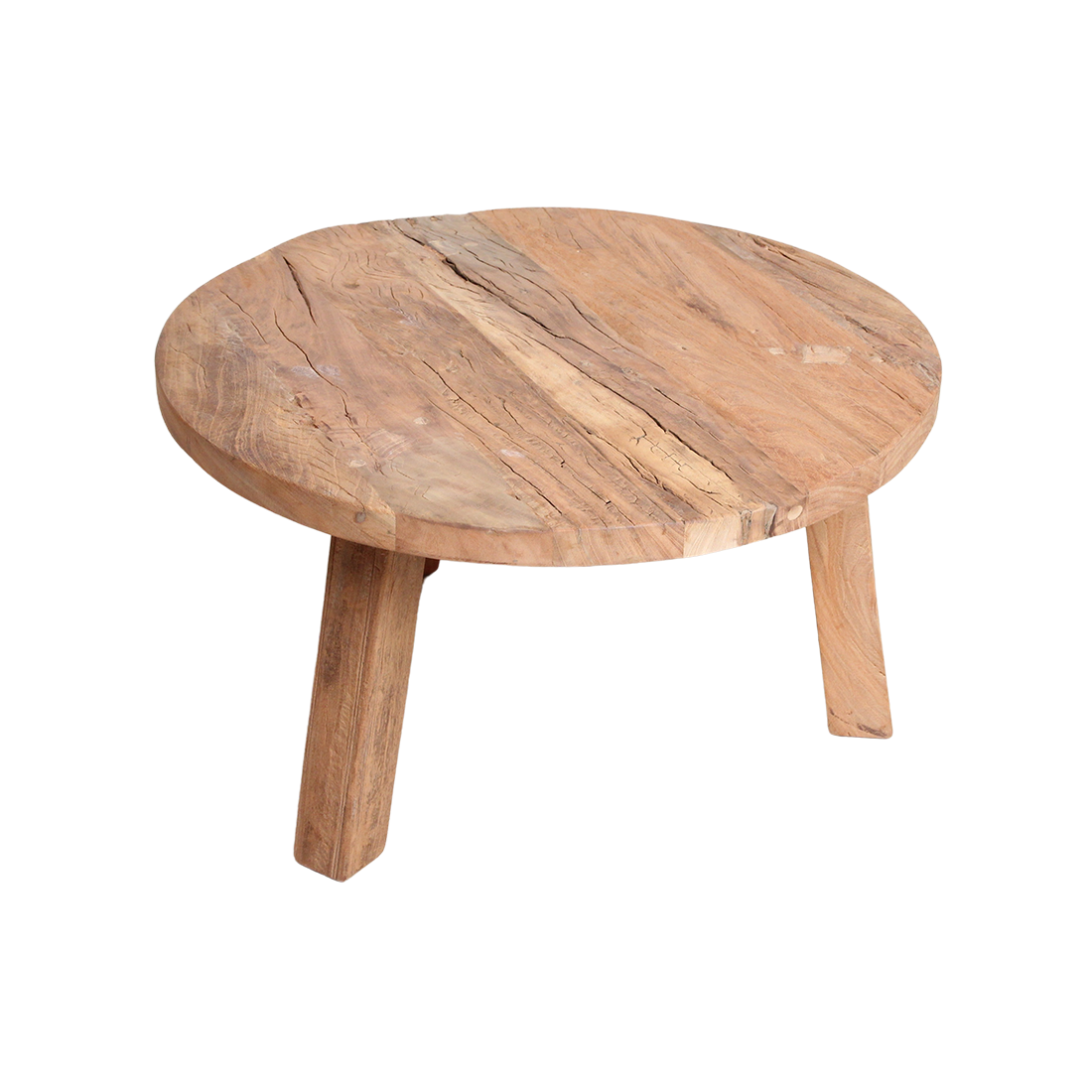 Farmwood round coffee table - FSC recycled wood - Ø70x38 cm