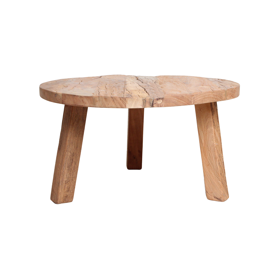 Farmwood round coffee table - FSC recycled wood - Ø70x38 cm