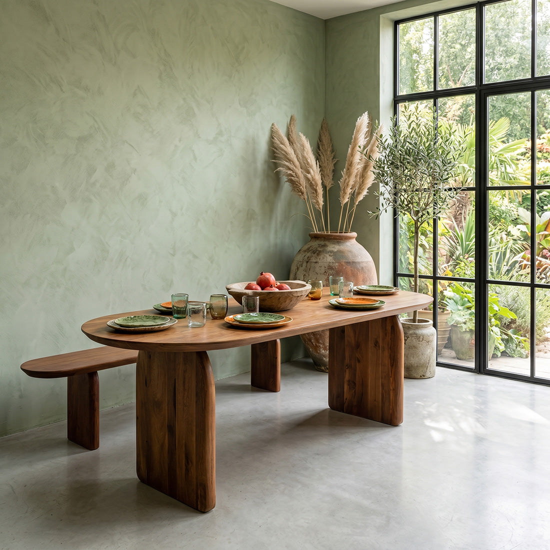 Aurea dining table - brown - 180 - closed base