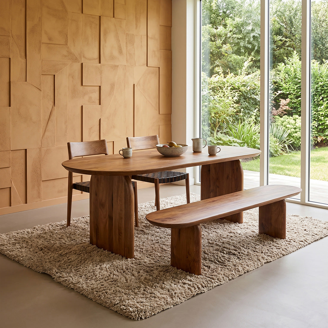 Aurea dining table - brown - 240 - closed base