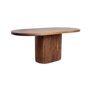 Aurea Oblong mango wood oval dining table - 180 cm
