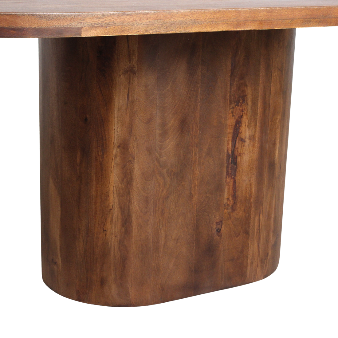 Aurea Oblong mango wood oval dining table - 180 cm