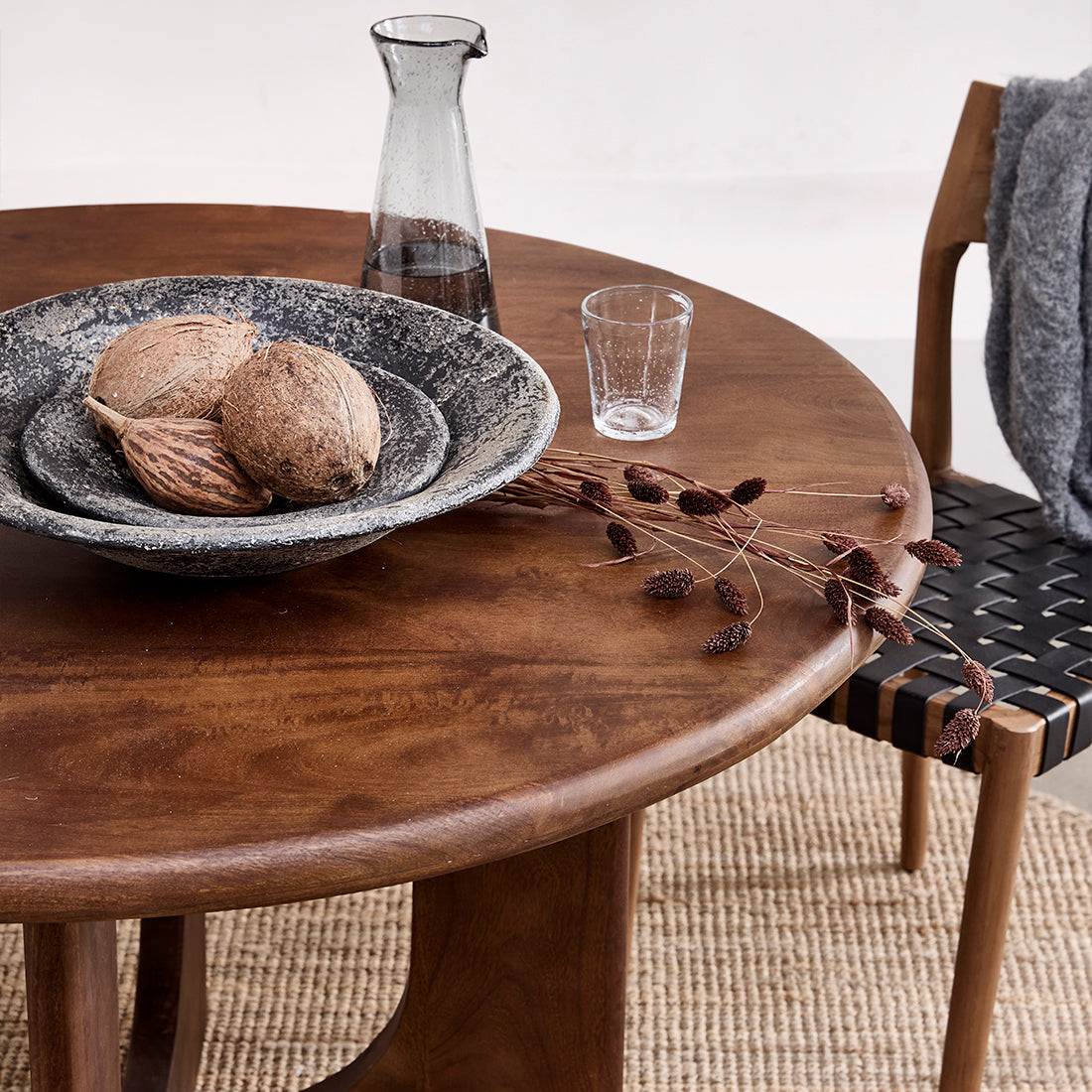 Aurea Coliseo round mango wood dining table - Ø 120 cm