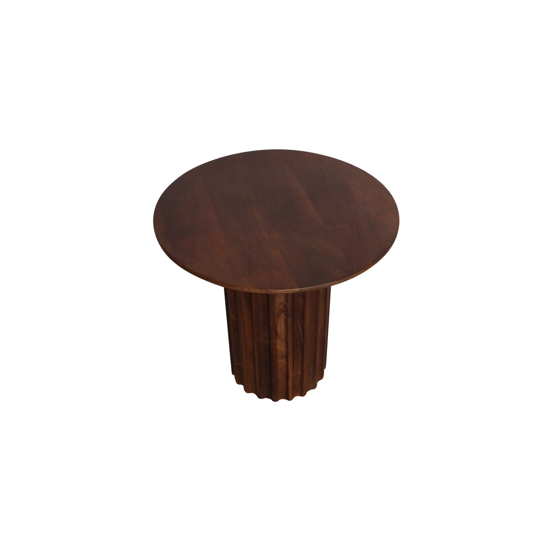 Aurea reversed side table, brown, Ø 50 cm