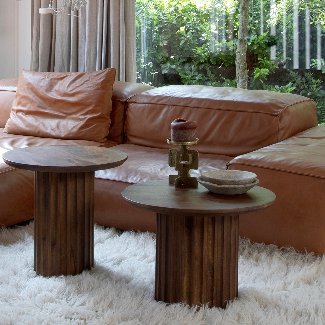 Aurea side table reversed brown Ø 55 cm
