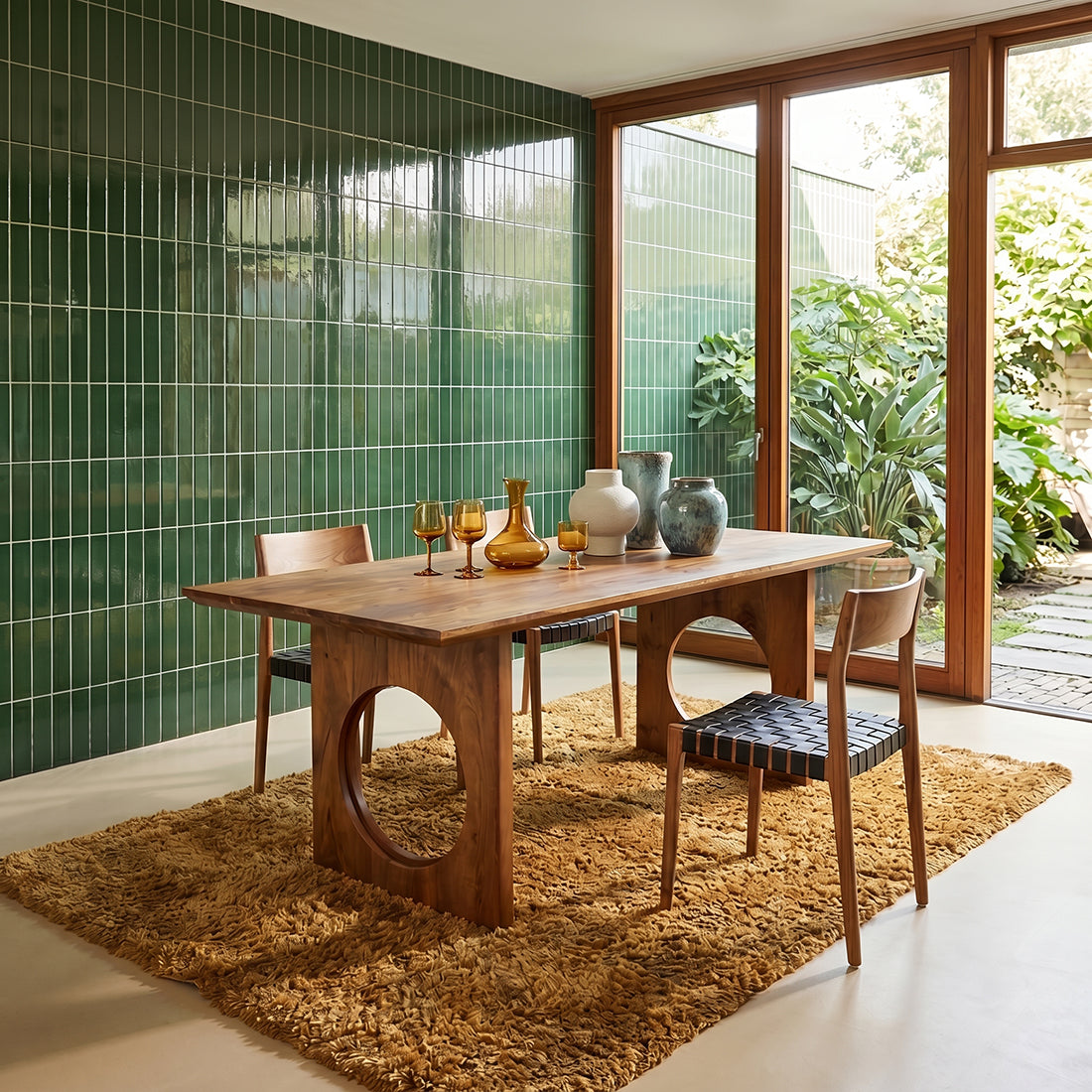 Aurea Chamfered Loop mango wood dining table - 240 cm