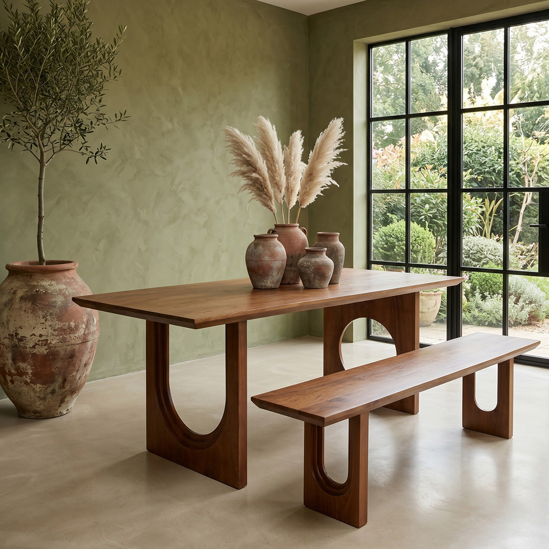 Aurea Chamfered Mix mango wood dining table - 240 cm
