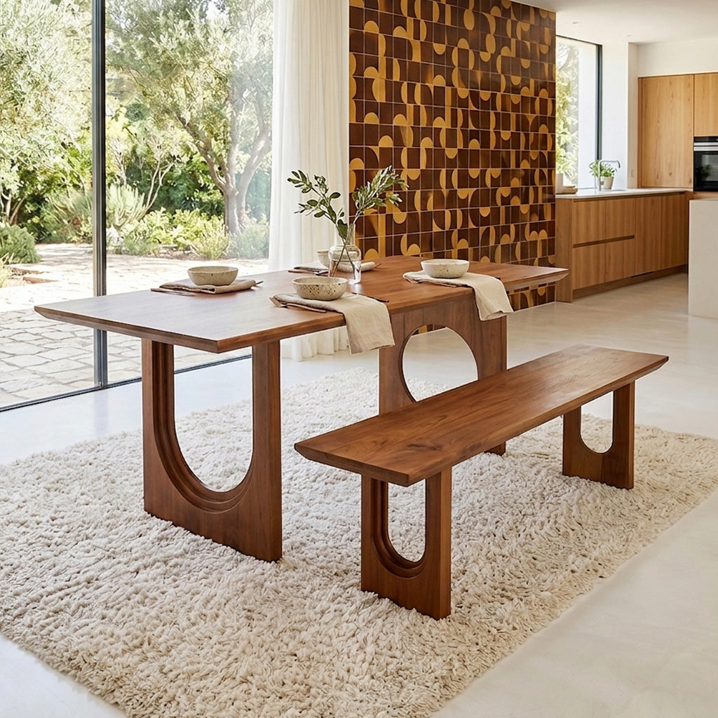 Aurea Chamfered Mix mango wood dining table - 240 cm