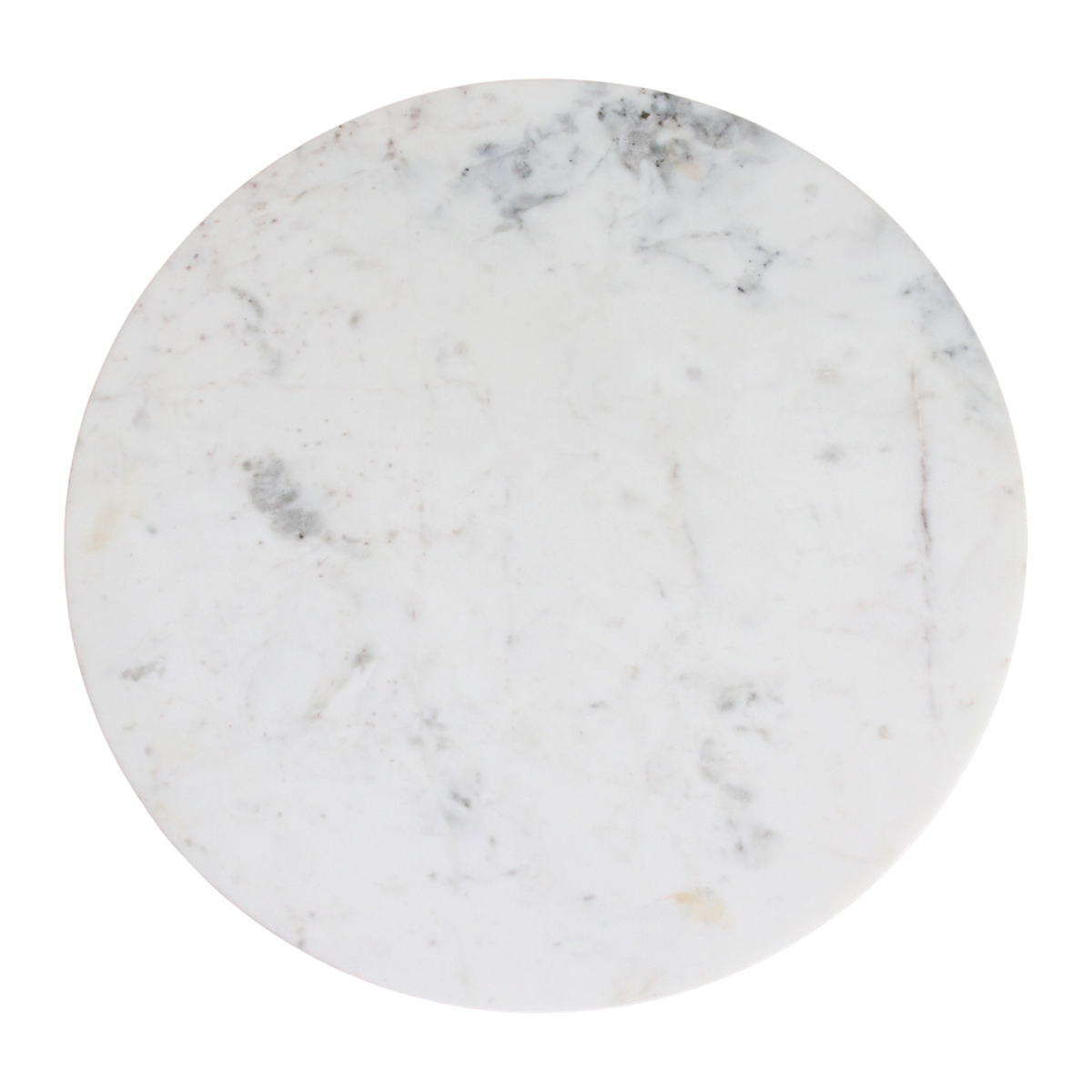 Round marble side table - white