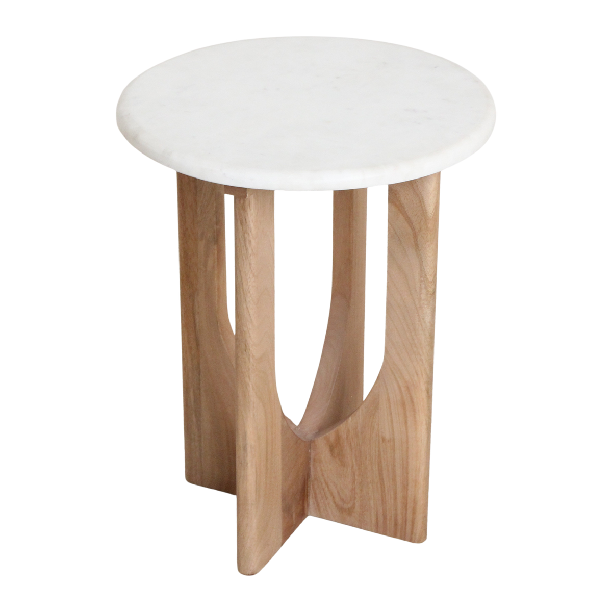 Kuching marble side table - white