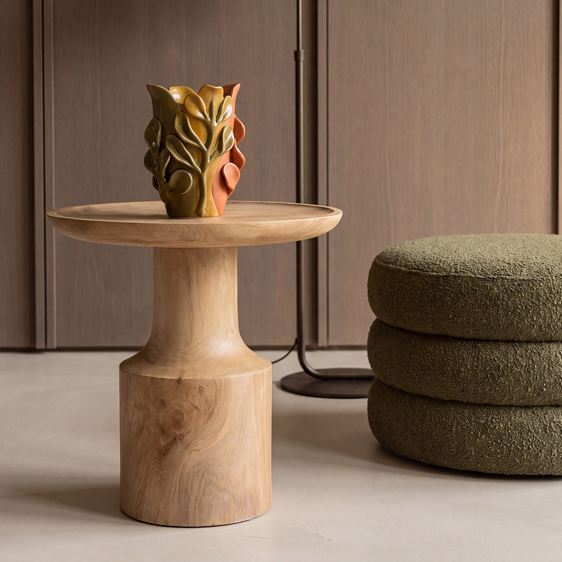 Mori teakwood side table Day - natural teak