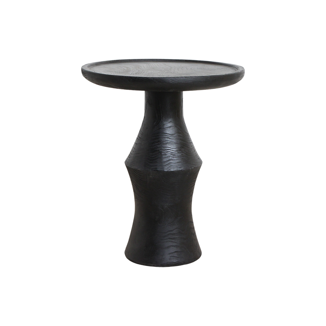 Mori teak side table Twilight - black