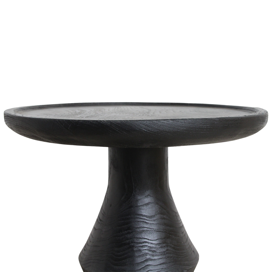 Mori teak side table Twilight - black