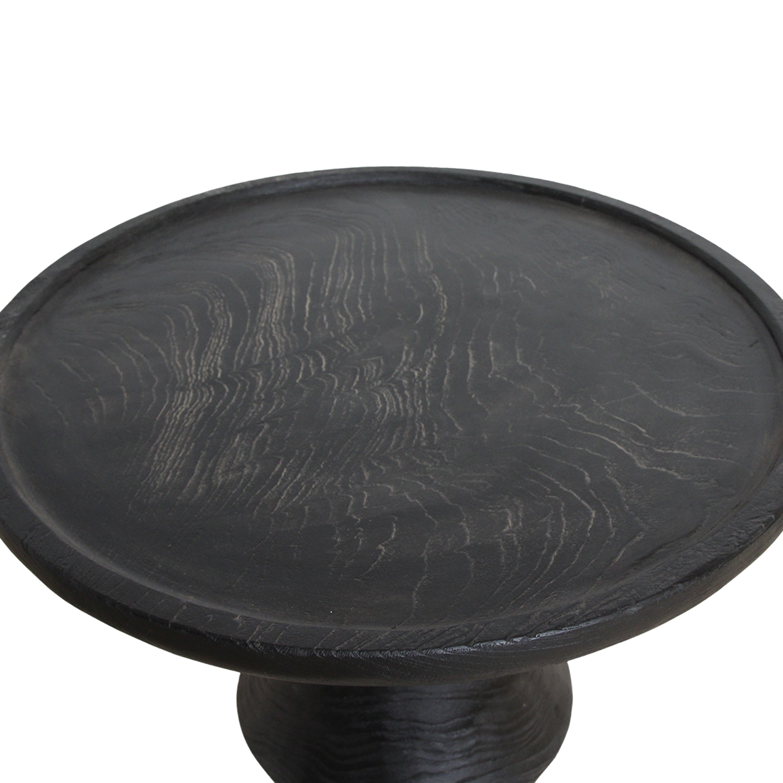 Mori teak side table Twilight - black