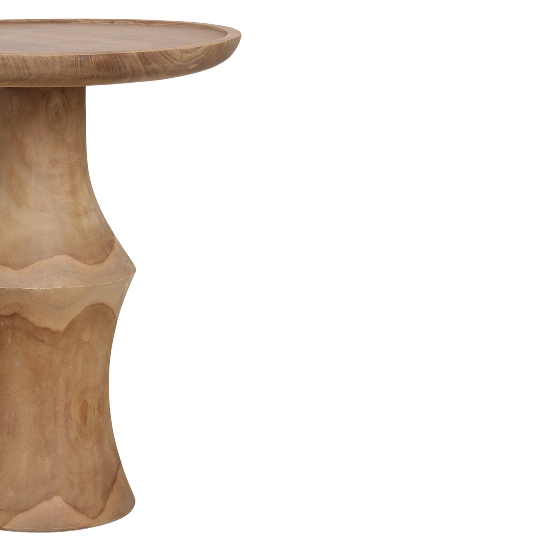 Mori teak side table Dawn - natural teak