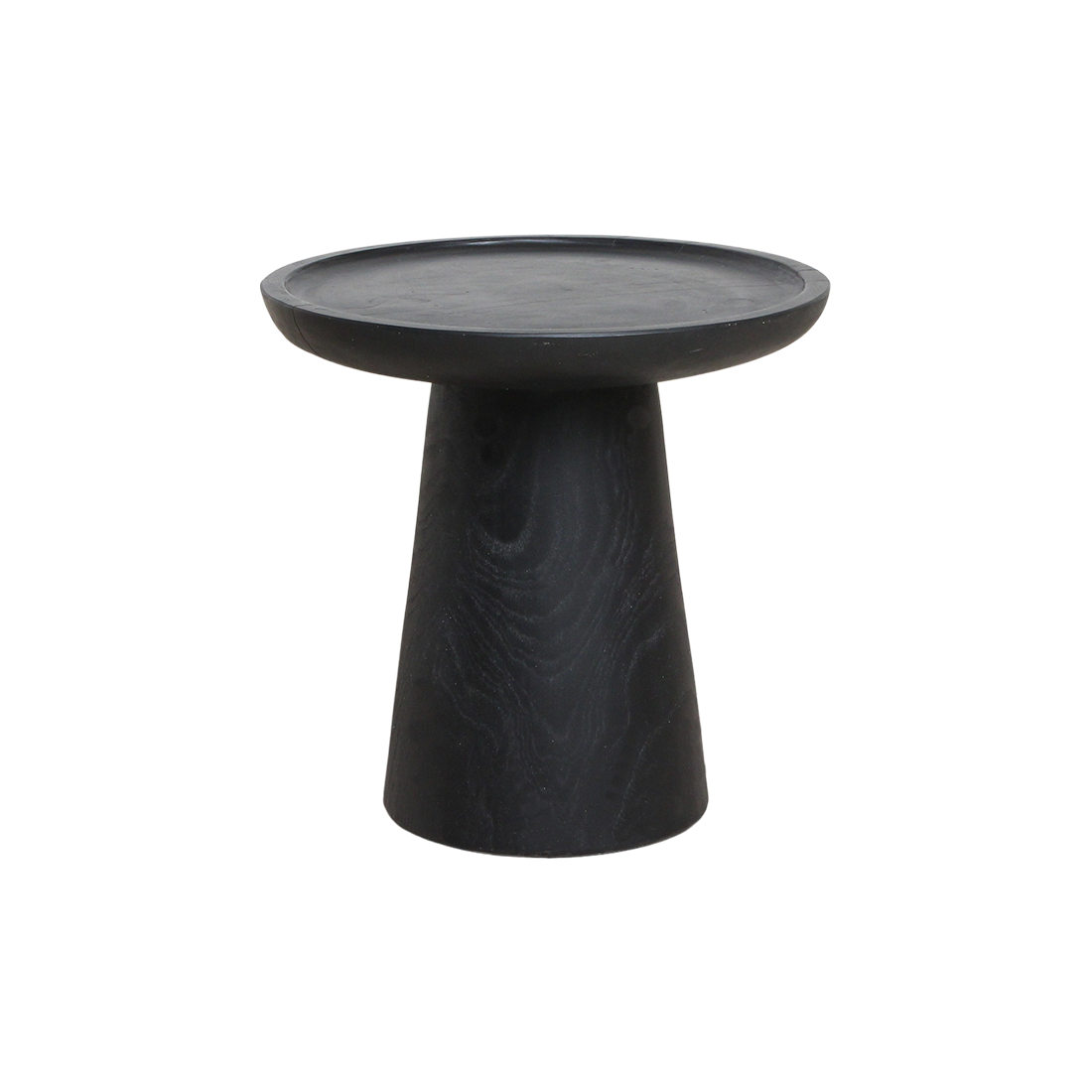 Mori teak side table Dusk - black