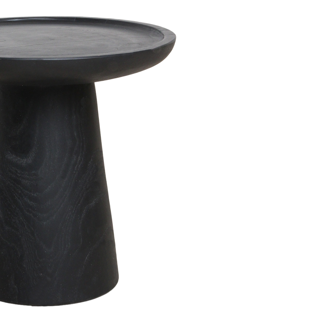Mori teak side table Dusk - black