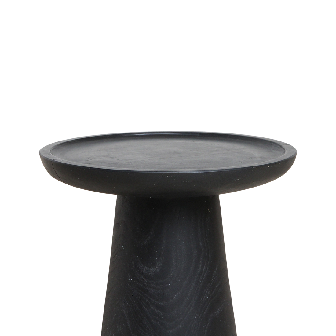 Mori teak side table Dusk - black