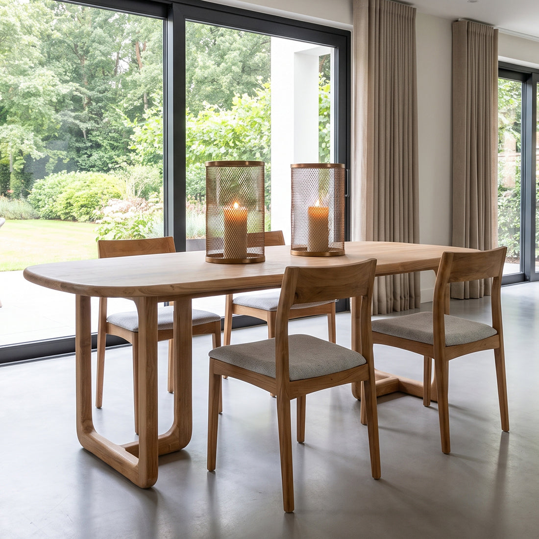 Invierno teak wood dining table - 200 cm